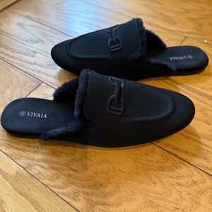 Vivaia flats Erica mules cozy fluffy fur lined US size 10 EU 41